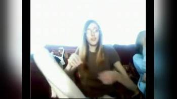 video of Skinny webcam girl spreads her snatch