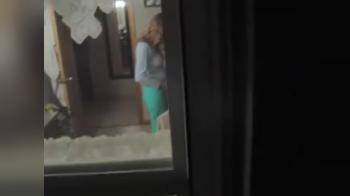 video of Watching girl undress in window