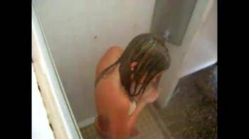 video of Spying on young college girl in shower