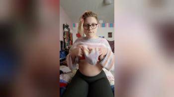 video of Cute Blonde showing tits