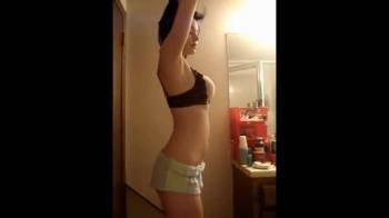 video of hot babe strips naked