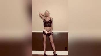 video of Stripping for her lucky guy