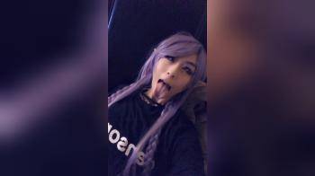 video of Violet hair and perfect mouth