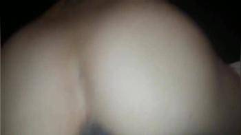 video of Cumming hard while riding a huge black dildo