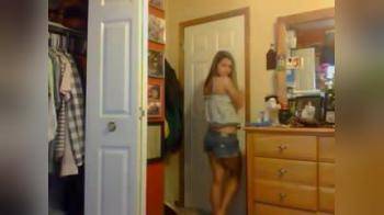 video of Gorgeous Teen Strips down for Cam