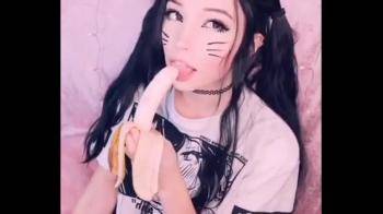 video of Sexy cute banana tease