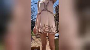 video of Showing some up skirt