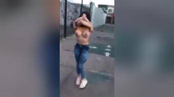 video of latina strips naked outside