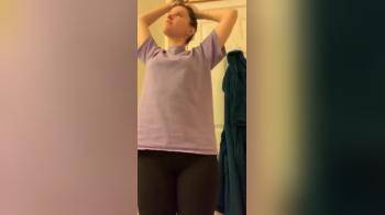 video of Becca strip bathroom sexy dance