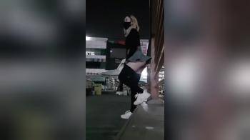 video of she fucks herself with a dildo in the streets