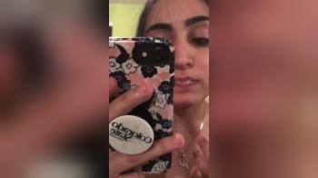 video of using her fingers deep inside her mouth