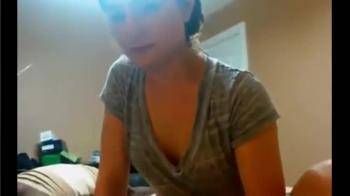 video of girl gives a handy and bj while he watches porn
