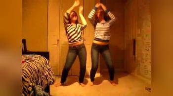 video of college friends dancing in jeans in dorm