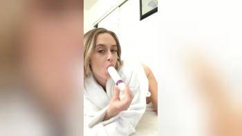 video of Hot chick using dildo