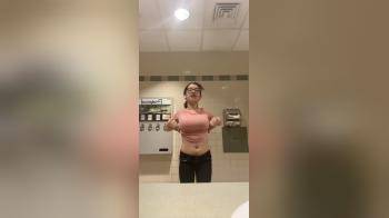 video of getting caught in public bathroom