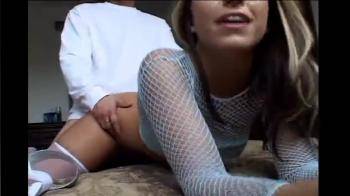 video of Fuck from behind in her fishnet top