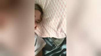 video of College girl smoking on bed and masturbating hard