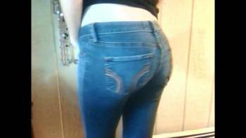 video of girl drops her Jean s to spread her butt cheeks