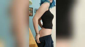 video of blue hair spectacular body