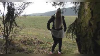 video of Busty German Girl Pissing In Woods, Sucking Dick And Gets Fucked