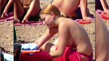 video of Kelly Topless by the Lake