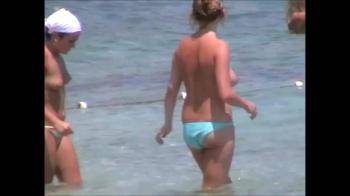 video of Magalluf Beach Blonde Topless