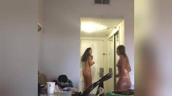 video of Meal delivery received naked by two naked girls