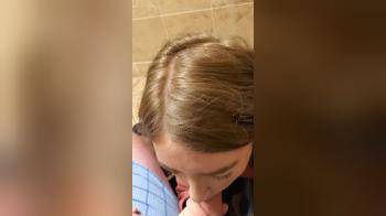 video of Wife Swallows my Cum in Bathroom