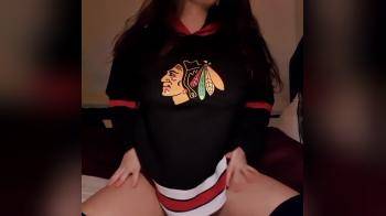 video of Someone said I d look better in a Blackhawks shirt so..