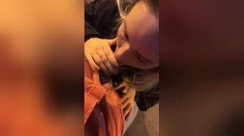 video of She blows her boyfriend outside