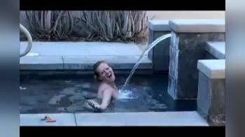 video of Swiming Naked in the Pool