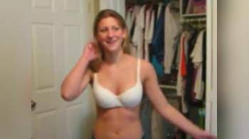 video of Cute Blonde Takes Off Clothes