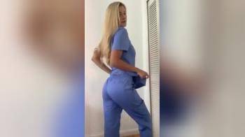 video of Hot Blonde Nurse Hottie