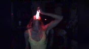 video of Glowing Deepthroat Dildo Distension