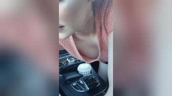 video of Super hot chick sucking off a bbc in the car and uses the cum for cream in her coffee