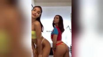 video of 2 gorgeous girls having some fun teasing and licking eachother