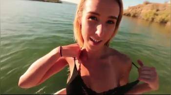 video of Revealing her pierced nips on holiday