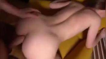 video of Round ass girlfriend enjoys the backshots in her ass from her well hung friend
