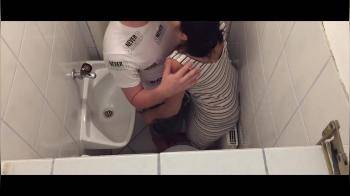 video of Horny couple toilet fuck