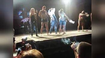 video of Girls Strip on Stage at Contest