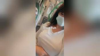 video of Asian Flashing on the Train