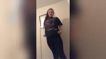 video of College brad gets naked for her boyfriend back home
