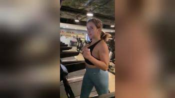 video of Big tits gym bounce