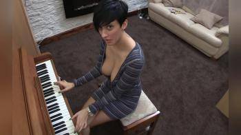 video of piano and big boobs