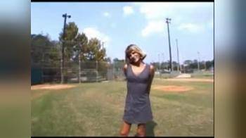 video of Undressing on baseball diamond