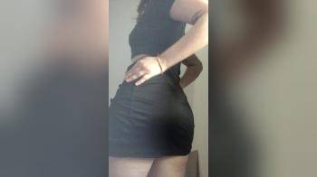 video of sexy black skirt tease