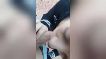 video of eating cum out doors
