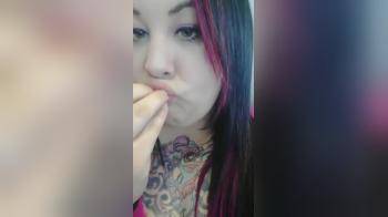 video of Cutie sucking her fist