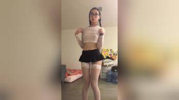 video of Sheer Top Asian Pigtails Tease