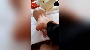 video of She sucks and jerks off that cock of him